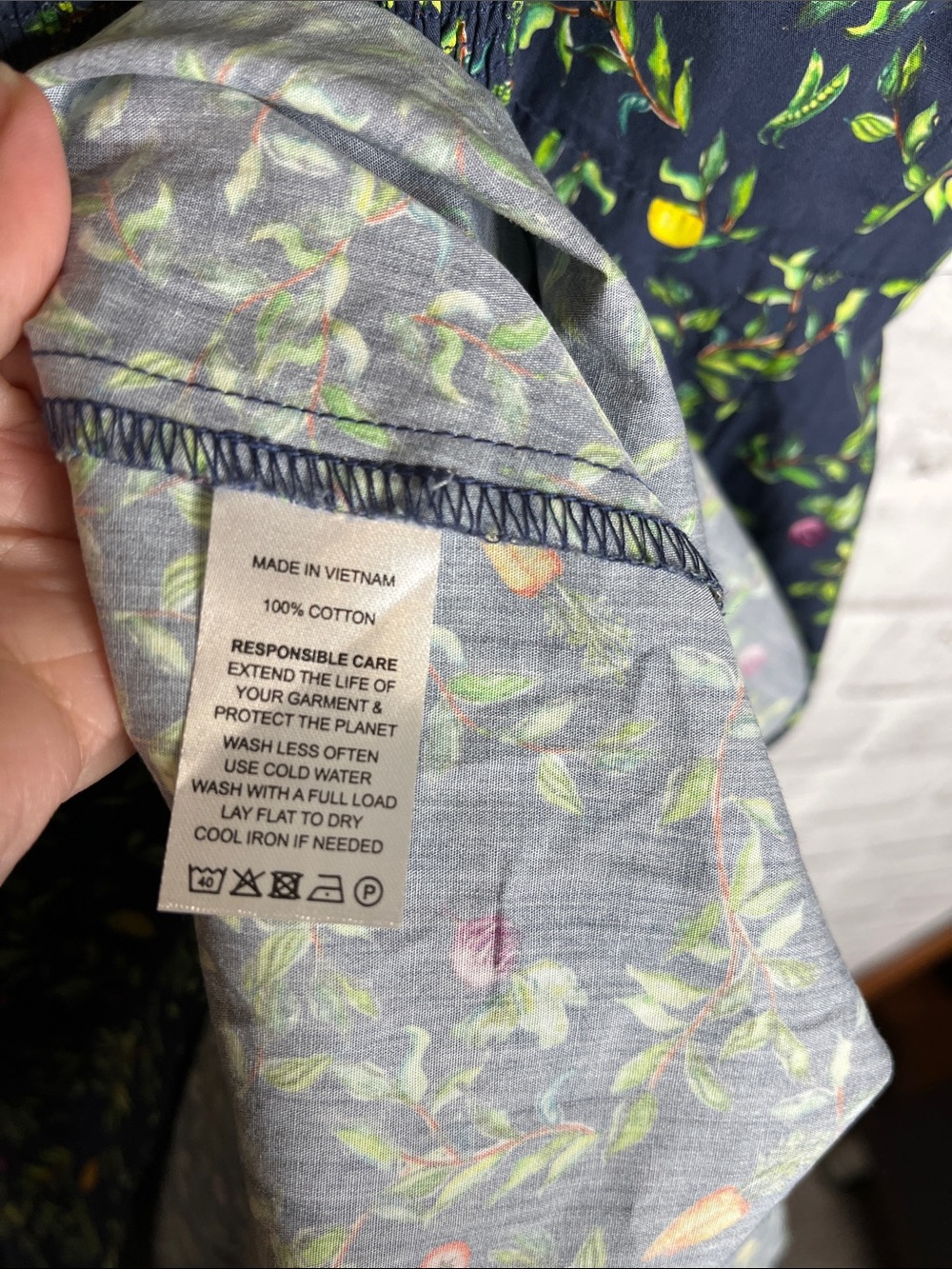 Hill House Ellie nap dress midnight garden poplin - Picture 9 of 9